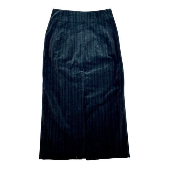 Worthington Green Corduroy Midi Skirt Size 2 Button Front Lined - Picture 2 of 5